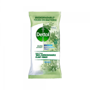Dettol Biodegradable Antibacterial Surface Cleanser Wipes - Pack of 56